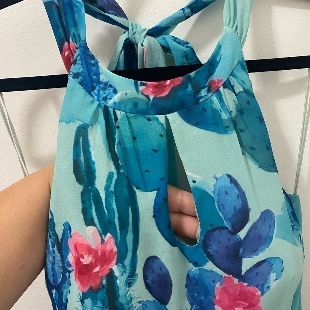 ModCloth Chiffon Cactus Dress - Picture 10 of 11
